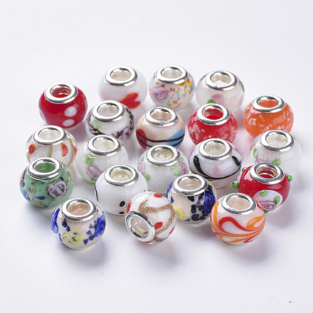 Perlas europeas de murano artesanal de estilos mixtos LAMP-S193-017-1