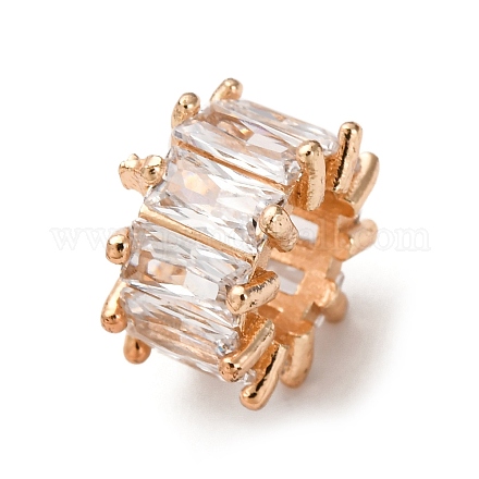 Латунные микропаве из прозрачного кубического циркония KK-D378-24G-01-1