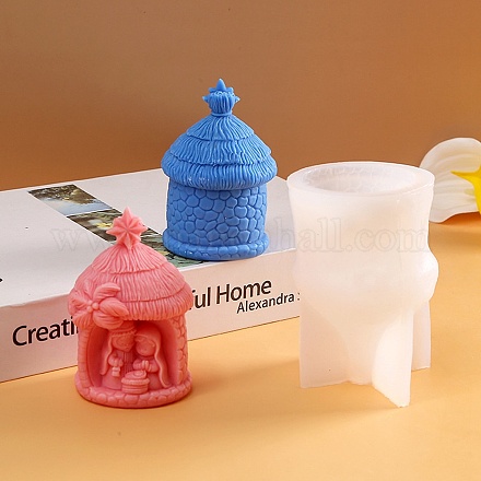 DIY Nativity Scene Candle Silicone Molds AJEW-M212-01A-1