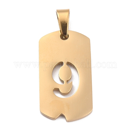Ion Plating(IP) 304 Stainless Steel Pendants STAS-O127-D09-1