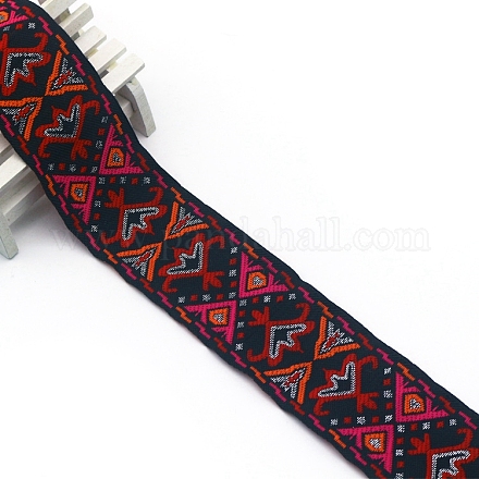 Flache Stickerei-Polyesterbänder im Ethno-Stil PW-WG39693-08-1