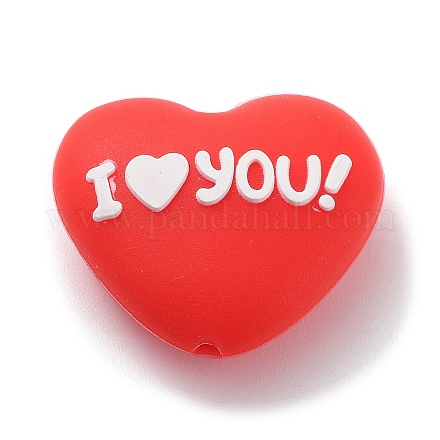 Valentine's Day Food Grade Silicone Focal Beads SIL-Z016-03A-1