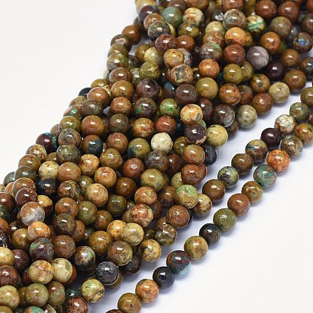 Chapelets de perles en chrysocolle naturelle G-F602-06-8mm-1