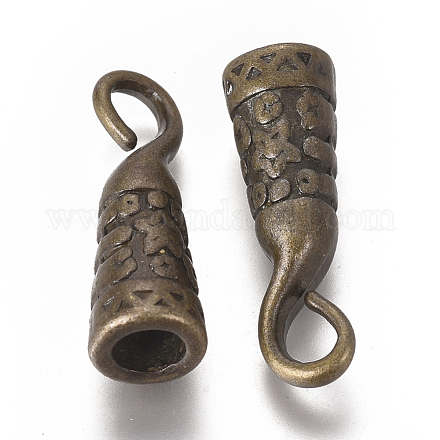 Tibetan Style S-Hook Clasps TIBEP-EA7936Y-AB-FF-1