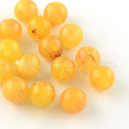 Perles rondes en acrylique d'imitation pierre précieuse OACR-R029-12mm-10-1