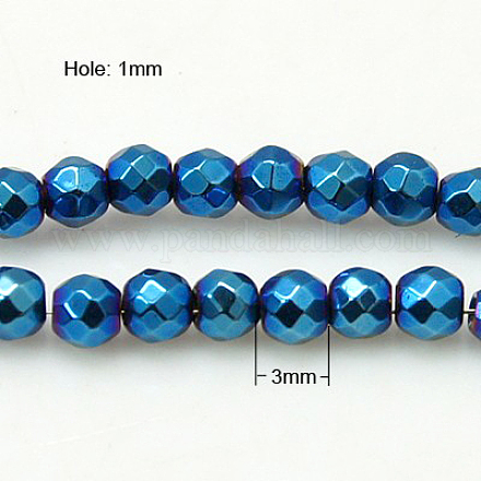 Non-Magnetic Synthetic Hematite Beads Strands G-C018-3mm-1