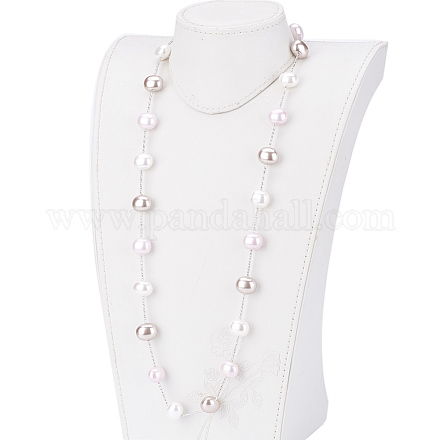 Shell Pearl Necklaces NJEW-P232-D-1