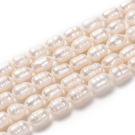 Fili di perle di perle d'acqua dolce coltivate naturali PEAR-L033-76-1