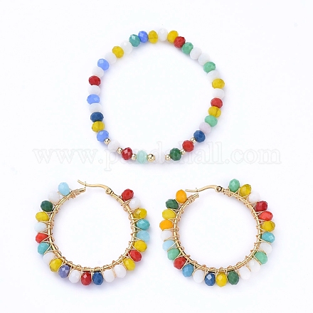 Kits de bijoux en perles en verre SJEW-JS01088-1