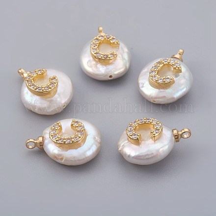 Natural Cultured Freshwater Pearl Pendants PEAR-F008-30G-C-1