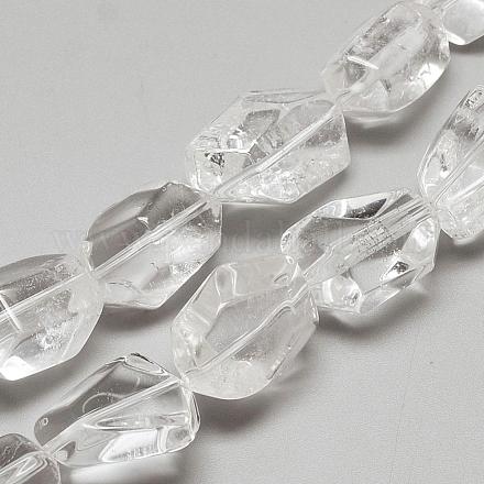 Granos de cristal de cuarzo natural hebras G-R439-17D-1