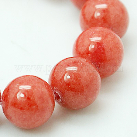 Chapelets de perles rondes en jade de Mashan naturelle G-D263-6mm-XS03-1