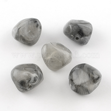 Los abalorios de acrílico piedras preciosas de imitación nuggets OACR-R044-05-1