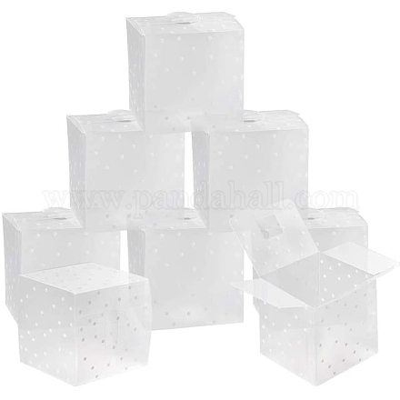 PandaHall Elite 50pcs Clear PVC Plastic Boxes CON-PH0001-43-1