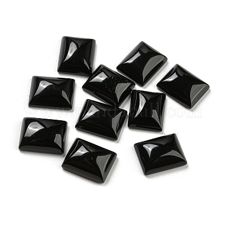Cabochons aus natürlichem schwarzem Onyx G-P513-05B-01-1