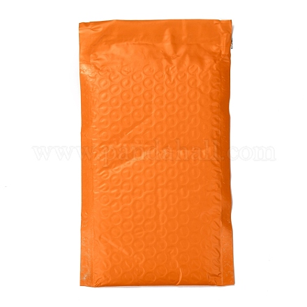 マットフィルムパッケージバッグ  バブルメーラー  パッド入り封筒  長方形  ダークオレンジ  22.2x12.4x0.2cm OPC-P002-01C-07-1