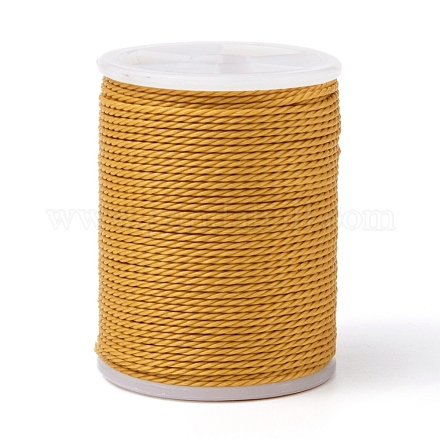 Round Waxed Polyester Cord YC-G006-01-1.0mm-24-1