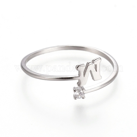 925 кольцо-манжета из серебра [925] пробы с родиевым покрытием STER-D033-01W-P-1