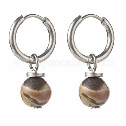 Natural Plum Blossom Jade Beads Earrings for Girl Women Gift EJEW-JE04607-01-1