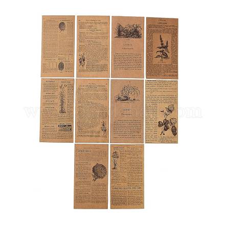 スクラップブッククラフト紙パッド  DIYアルバムスクラップブック用  グリーティングカード  背景紙  装飾的な日記  ペルー  16x8.4cm  60個/袋 X-DIY-H129-B05-1