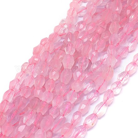 Natürlichen Rosenquarz Perlen Stränge G-O173-036-1