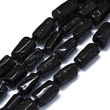 Natürliche schwarze Turmalin Perlen Stränge G-O170-153-1