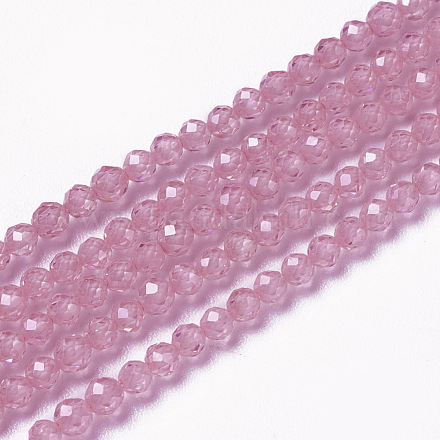 Cubic Zirconia Beads Strands G-F596-48G-3mm-1