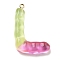 Resin Pendant, with Iron Ring Finding, Letter A~Z, Letter L, 39.5x26x7mm, Hole: 2mm