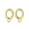 Brass Spring Gate Rings, Oval, Golden, 16.5x10x2.5mm, Hole: 2mm