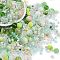 DIY Lampwork Beads & Glass Seed Beds Jewelry Making Findings Kits, Mixed Shapes, Green, 2~12.5x3~10.5mm, Hole: 0.9~2mm