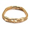 304 Stainless Steel Wheat Chain Bracelets, with Bayonet Clasps, Golden, 9-1/4 inch(23.5cm)