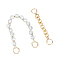 Plastic Pearl Alloy Phone Hand Strap Chains, Mobile Accessories Decoration, Light Gold, 33.5cm