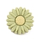 Food Grade Eco-Friendly Silicone Beads, Daisy, Dark Khaki, 19.5x7.5mm, Hole: 2mm