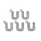 Alloy Pendants, with Crystal Rhinestone, Platinum, Cadmium Free & Lead Free, Alphabet, Letter.U, 17x15x2mm, Hole: 1.8mm