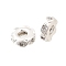 Brass Micro Pave Clear Cubic Zirconia Beads, Rack Plating, Long-Lasting Plated, Lead Free & Cadmium Free, Flat Round, Silver, 5.5x1.5mm, Hole: 2mm