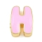 Brass Enamel Beads, Cadmium Free & Lead Free, Rack Plating, Long-Lasting Plated, Real 18K Gold Plated, Letter H, 14.5x11x6.5mm, Hole: 3x11mm