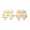 Ion Plating(IP) 304 Stainless Steel Connector Charms, Boy & Girl Links, Golden, 16.5x19x1mm, Hole: 1.6mm
