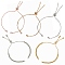 5Pcs 5 Styles Brass Chain Bracelet Making, Slider Bracelets Making, with Rhinestone, Mixed Color, 1pc/style