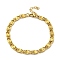 Ion Plating(IP)  304 Stainless Steel Lumachina Chain Bracelets, Golden, 6-3/4 inch(17cm), Link: 11x5x1.7mm
