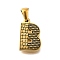Golden 304 Stainless Steel Pendants, Bark Pattern, Letter B, 17.5x11x2.5mm, Hole: 5.5x3mm