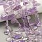 Natural Amethyst Beads Strands, Teardrop, Top Drilled, with Seed Beads, 10~28x8~12x4~8mm, Hole: 0.9mm, about 42~44pcs/strand, 15.16''~15.55''(38.5~39.5cm)