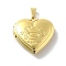 Brass Locket Pendants, Lead Free & Cadmium Free, Long-Lasting Plated, Rack Plating, Real 18K Gold Plated, Heart with Twelve Constellations Pattern, Gemini, 29x28.5x7mm, Hole: 7.5x3.5mm, Inner Diameter: 20x21mm