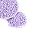 Opaque Glass Seed Beads, Round Hole, Rondelle, Lilac, 4~4.5x2~3mm, Hole: 0.9~1mm, about 6430pcs/pound