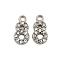 304 Stainless Steel Pendants, with Crystal Rhinestone, Number Charms, Number, 9x5x1mm, Hole: 1mm