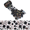 1 Roll Polyester Lace Trim, with Paillette, Flower, Garment Accessories, Black, 4 inch(100mm), about 10 yards/roll