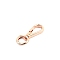 Zinc Alloy Swivel Clasps, with Spring Gate Rings, Rose Gold, 52mm