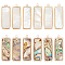 12Pcs 2 Styles Natural Paua Shell/Abalone Shell Pendants, Rectangle Charms, with Golden Tone Brass Frame, Mixed Color, 27x9x4mm, Hole: 1.5mm, 6pcs/style