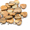 Heart Natural Picture Jasper Pendants, with Platinum Tone Brass Findings, 20~22x20~21x5~8mm, Hole: 2x7mm