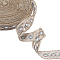 Polyester Embroidery Paillette Ribbon, Clothes Accessories, Tan, 7/8 inch(22.5mm)