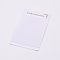 Flannelette and Plastic Necklace Display Cards, Rectangle, White, 9x6x0.1cm